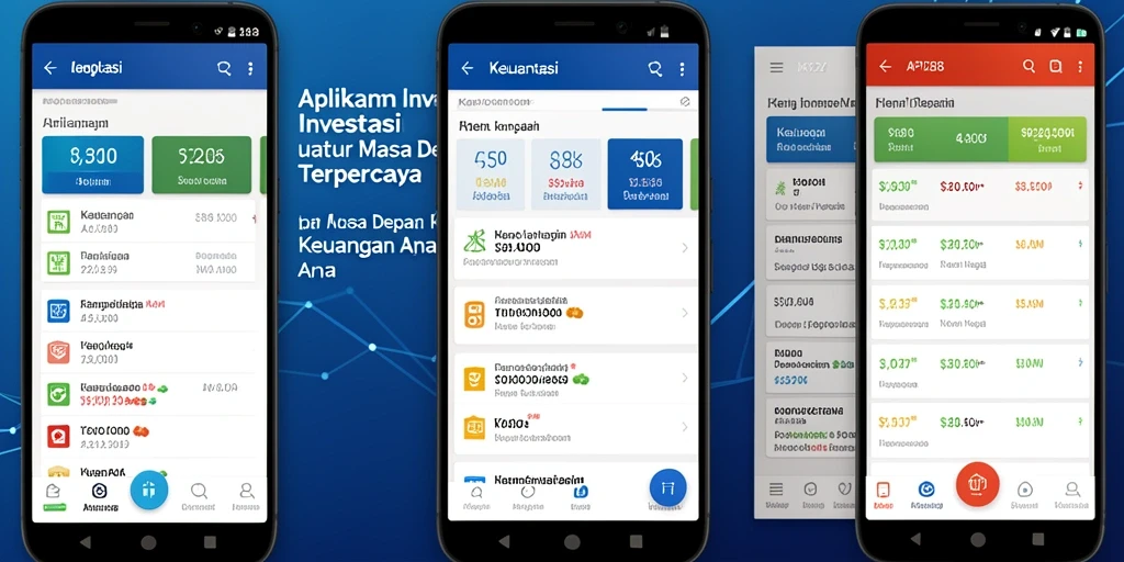 Tampilan antarmuka aplikasi Investasi API288 yang modern dan user-friendly.