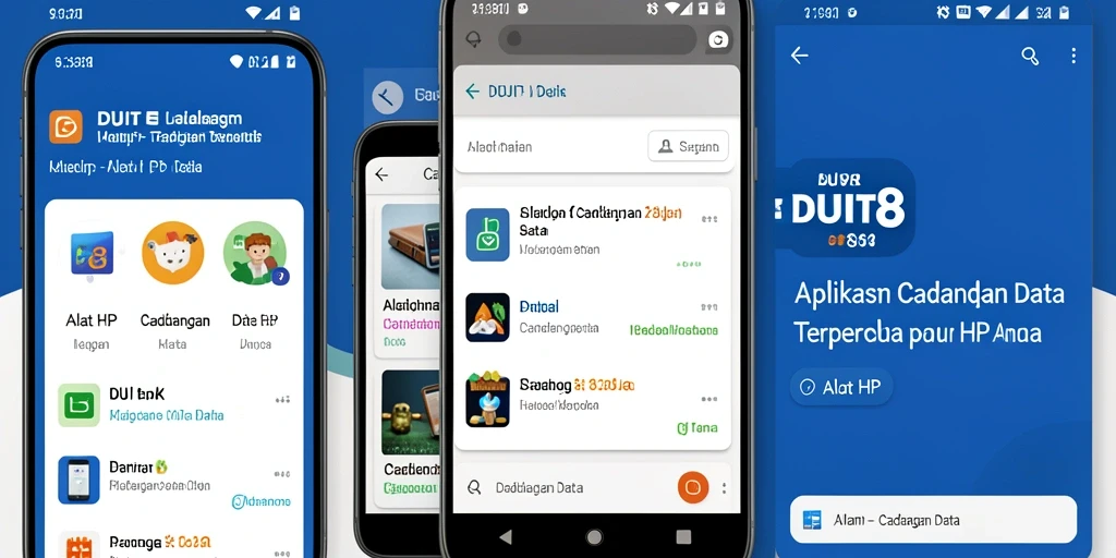 Antarmuka pengguna DUIT8 yang ramah untuk pencadangan data.